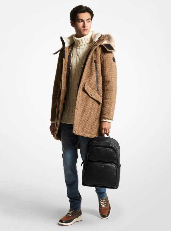 Panske Batohy Michael Kors Cooper Pebbled Leather Čierne - Tasky Michael Kors Lacne | CUYOR-3126
